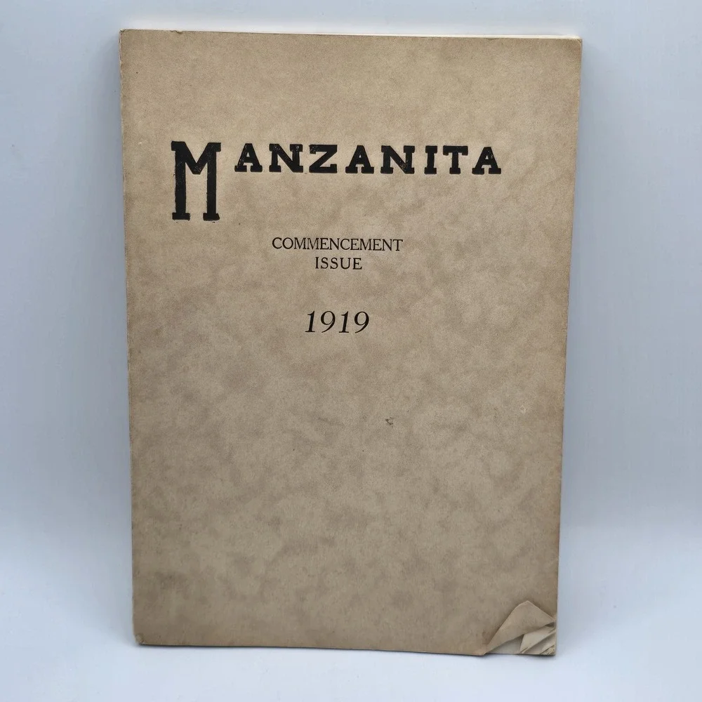 Antique‎ Vintage Yearbook 1919 Manzanita COMMEΝCEMENΤ ISSUE California